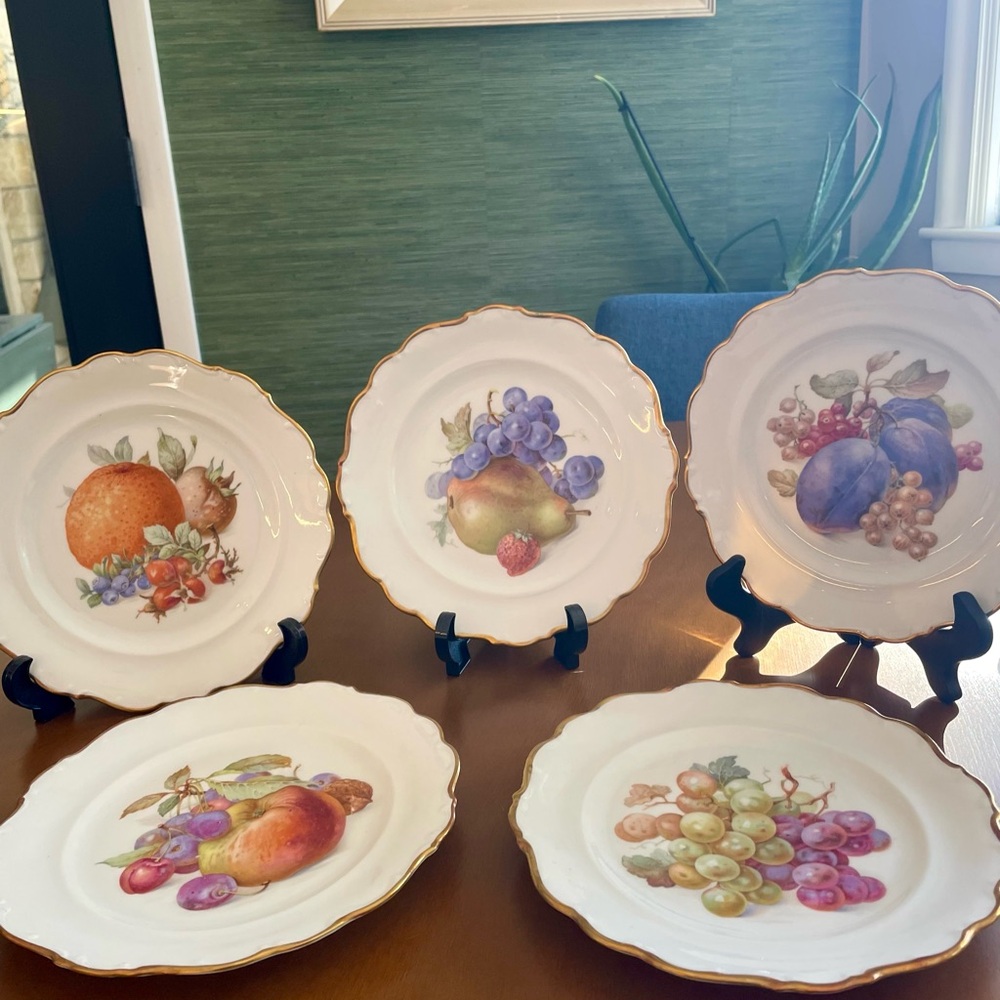 Set of 5 Schumann Arzberg porcelain plates